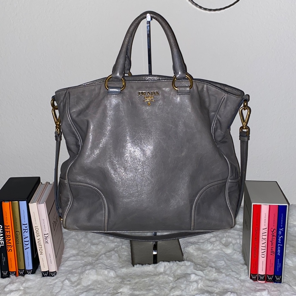 Prada Vitello Shine Top Handle Bag